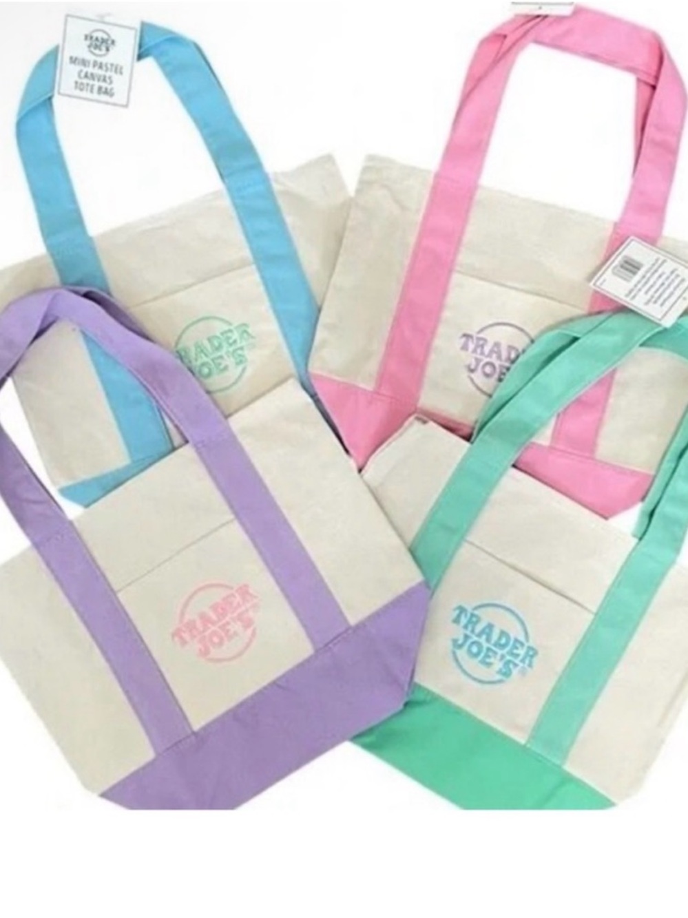 Trader Joe’s 2026 Release Canvas Tote Bag (purple) NWT - Picture 2 of 3